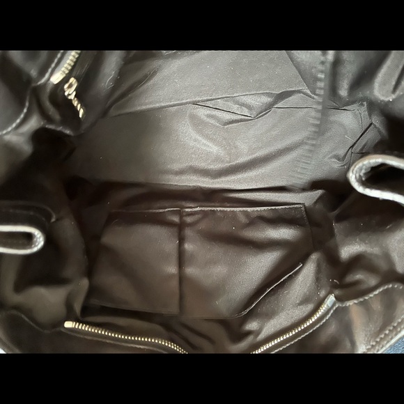 Black leather Coach purse with gray interior.  Excellent condition - Picture 7 of 12